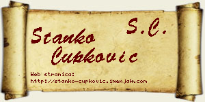 Stanko Čupković vizit kartica
